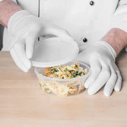 Tripack Deli Pro 8 oz. Round Microwavable Food Storage Deli Container With Lid Combo Pack - #TD40008 -Pack of 48 Tripack Deli Pro