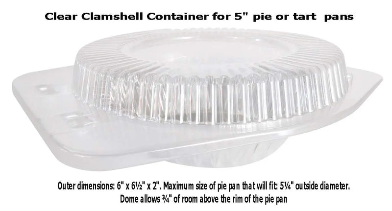 5" Disposable Foil Pie Pan and Plastic Clamshell Container  #501-762 Detroit Forming