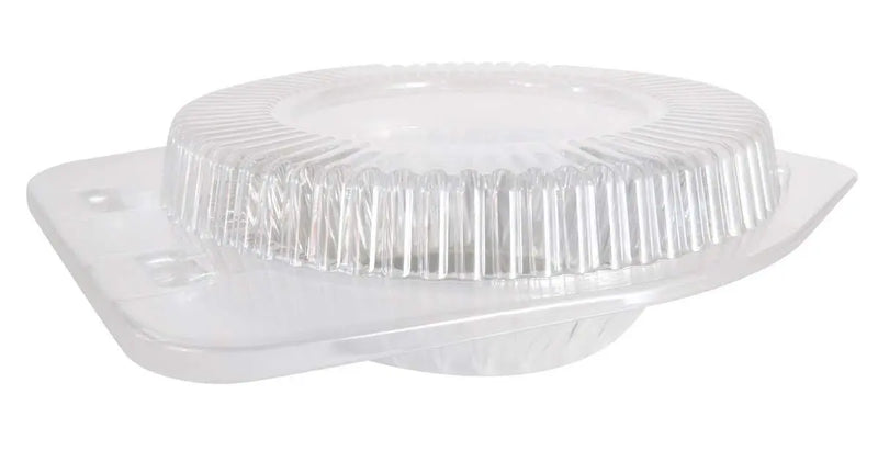 5" Disposable Foil Pie Pan and Plastic Clamshell Container  #501-762 Detroit Forming