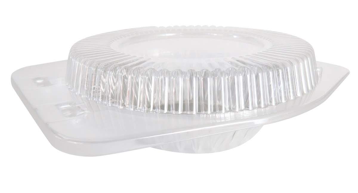 5" Disposable Foil Pie Pan and Plastic Clamshell Container  #501-762