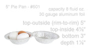 disposable aluminum foil 5" small pie / tart pan, pie tin and plastic clamshell container