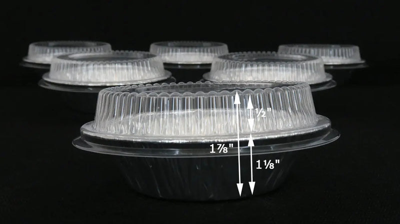 Plastic Lids for 5" Foil Tart Pans - for #501  *LIDS ONLY* Detroit Forming
