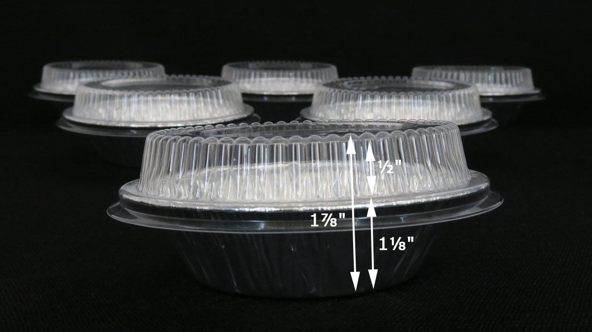 Plastic Lids for 5" Foil Tart Pans - for #501  *LIDS ONLY*