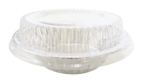 5" Disposable Foil Tart / Pie Pan with Plastic Lid   #501P KitchenDance
