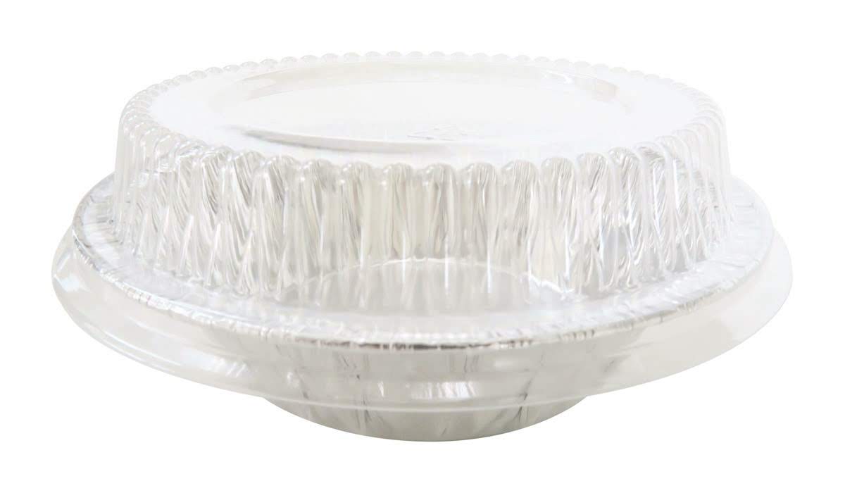 5" Disposable Foil Tart / Pie Pan with Plastic Lid   #501P