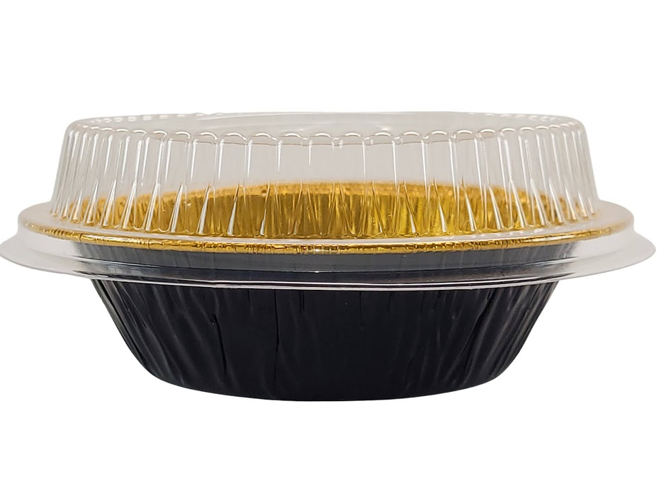 5" Disposable Foil Tart / Pie Pan with Plastic Lid   #501P