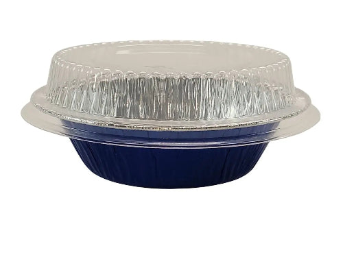 5" Disposable Foil Tart / Pie Pan with Plastic Lid   #501P KitchenDance