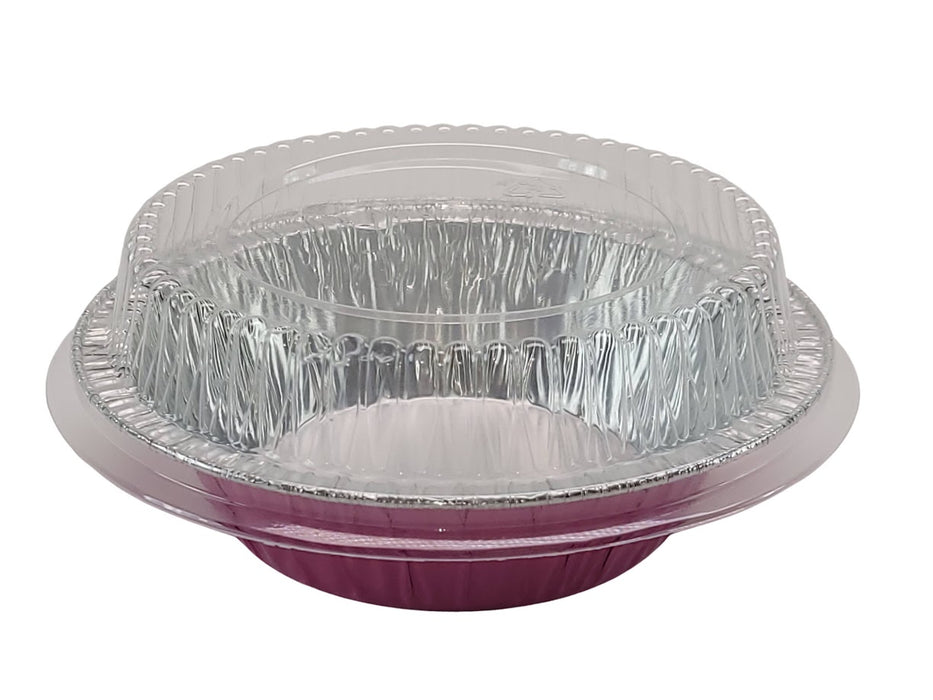 5" Disposable Foil Tart / Pie Pan with Plastic Lid   #501P