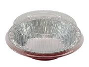 5" Disposable Foil Tart / Pie Pan with Plastic Lid   #501P KitchenDance