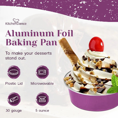 5 oz. Disposable Aluminum Colored Foil Baking Cups  #A41NL KitchenDance