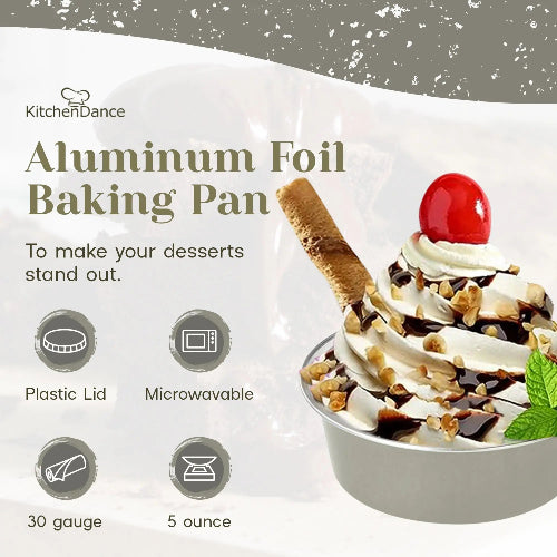 5 oz. Disposable Aluminum Colored Foil Baking Cups  #A41NL KitchenDance