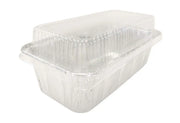 2 lb. Disposable Aluminum Foil Loaf Pan with Plastic Lid   #5100P HFA Inc. -- Handi-foil of America