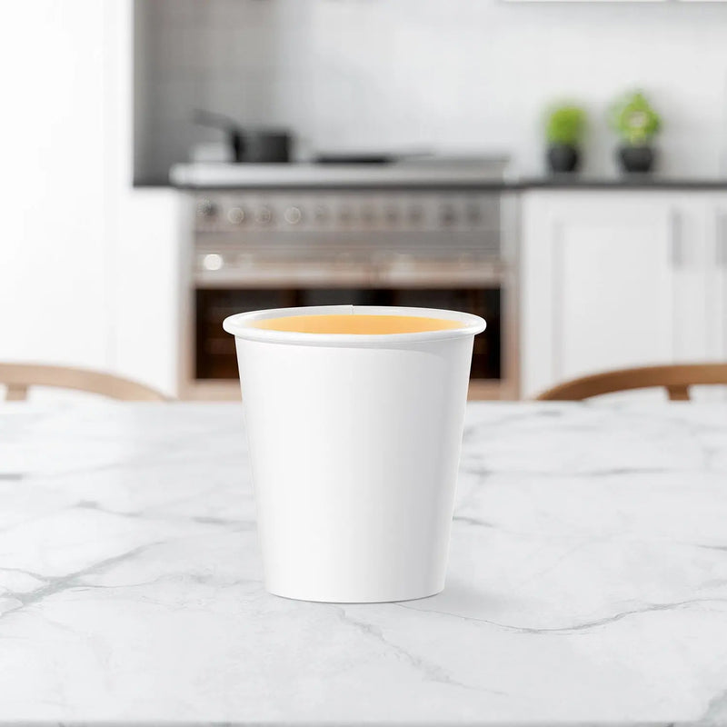 Dart Solo 10 oz. White SSP Paper Hot Cup - Sleeve of 50 - #510W Dart Container