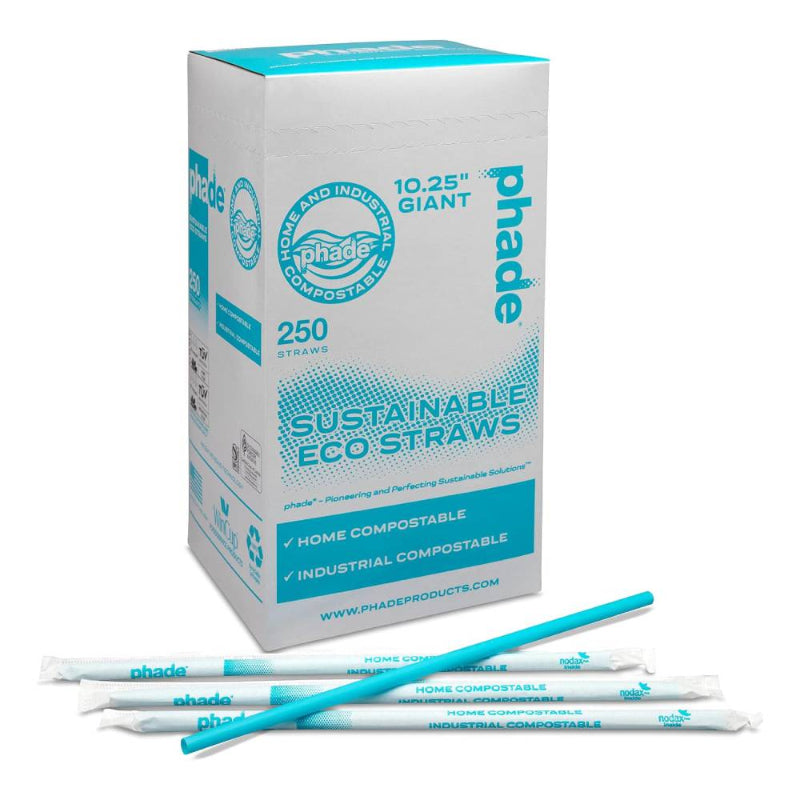 Phade® 10.25″ Ocean Friendly Wrapped Sustainable Eco-Straws - Box of 250 - #511179