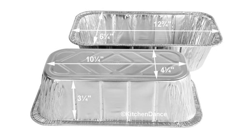 disposable aluminum foil 1/3 size steamtable pan or 5 pound loaf pan