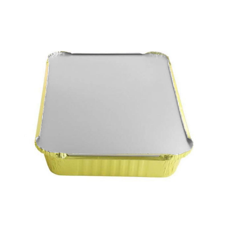 Disposable Colored Aluminum Foil 4½  Lb. Carryout Pan with Board Lid #52180L