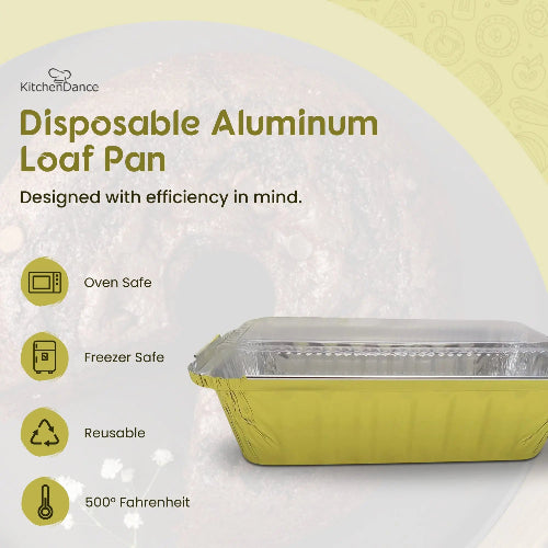 1½ lb. Closable Foil Loaf Pan with Plastic Lid  #1650P KitchenDance
