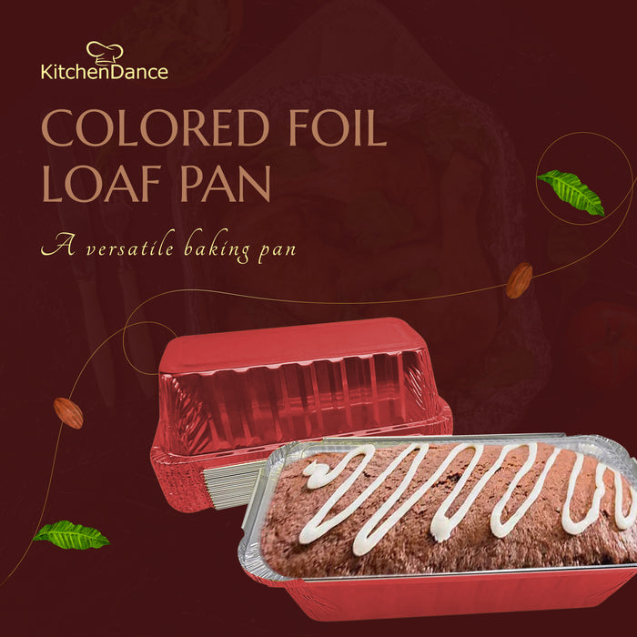 Colored 2 lb. Closable Foil Loaf Pan with Plastic Lid  #1850P