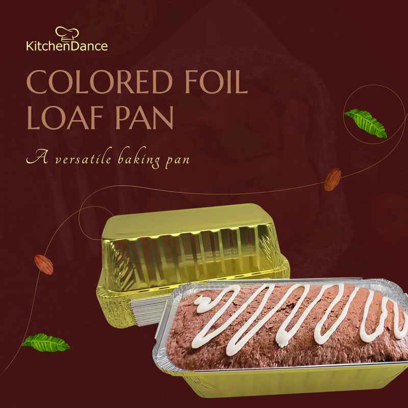 Colored 2 lb. Closable Foil Loaf Pan with Plastic Lid  #1850P Aikou