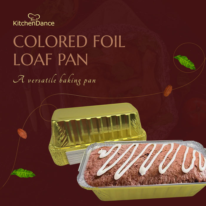 Colored 2 lb. Closable Foil Loaf Pan with Plastic Lid  #1850P