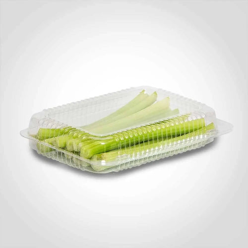 53 oz. Rectangular Plastic Hinged Bakery Container - #SLP30 Inline Plastics