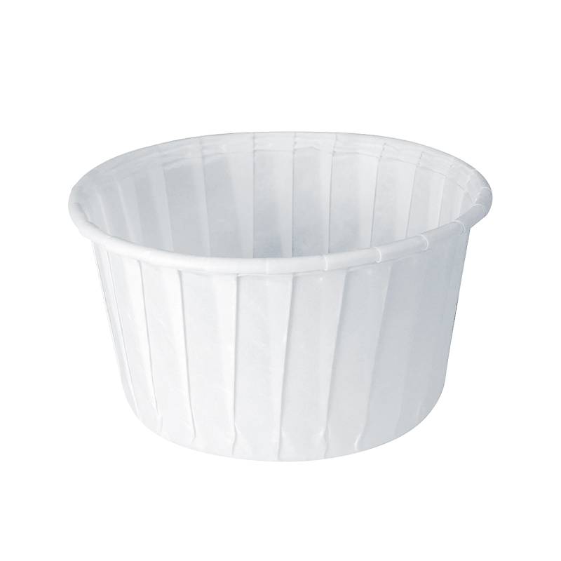 5.5 oz. Treated Paper White Soufflé Cup - Sleeve of 250 - #550-2050