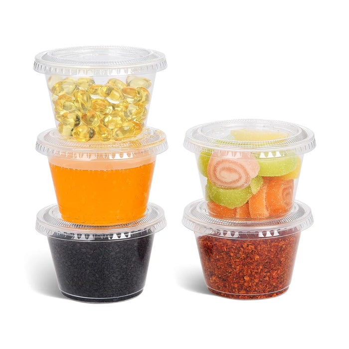 Prime Source 3.25 oz. Portion Cups with Clear Lid Combo