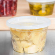 Tripack Deli Pro 16 oz. Round Microwavable Food Storage Deli Container With Lid Combo Pack - #TD40016- Pack of 48 Tripack Deli Pro