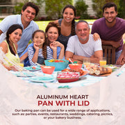 Disposable Heart Shaped Foil Pan with Plastic Dome Lid   #339P HFA Inc. -- Handi-foil of America