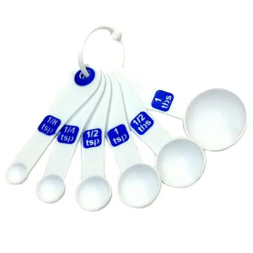 6 Piece (1/8 tsp, 1/4 tsp, 1/2 tsp, 1 tsp, 1/2 tbsp., and 1 tbsp.) Measuring Spoon Set - #21460 Chef Craft