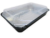 Disposable Colored Aluminum  4½  Lb. Carryout Pan with Plastic Lid #52180P KitchenDance