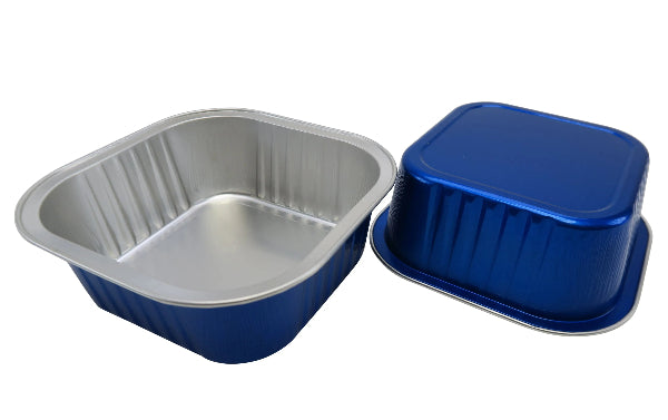 11 oz Colored Square Aluminum Foil Dessert Pans - #A24NL KitchenDance