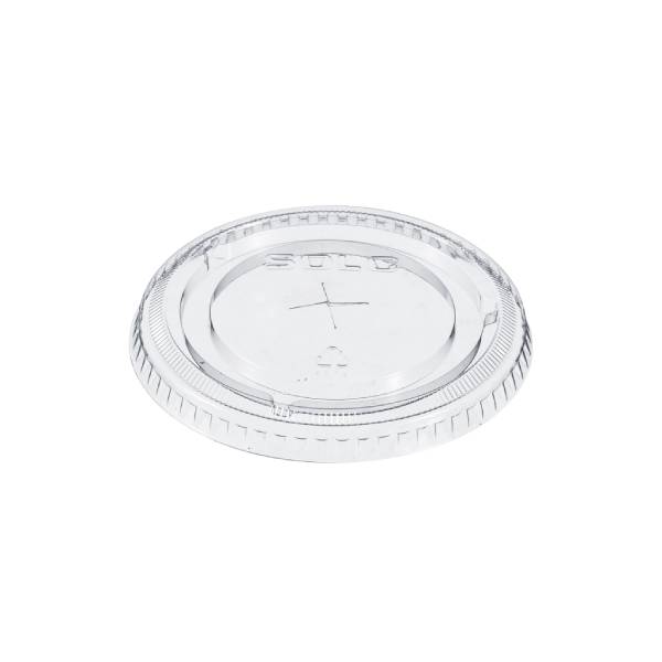 Dart 5-20 oz. PET Plastic Clear Straw-Slotted Lid - Sleeve of 100 - #662TS