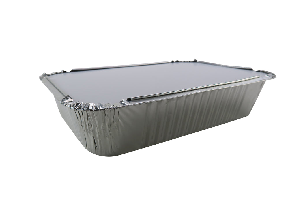 Colored Disposable Aluminum 3.75 Pound Carryout pan w/ Board Lid #3227L