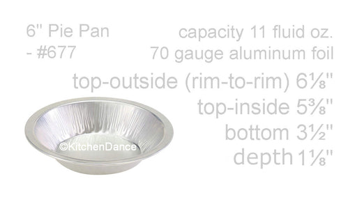 disposable aluminum foil 6" heavy-weight pie pan, small size