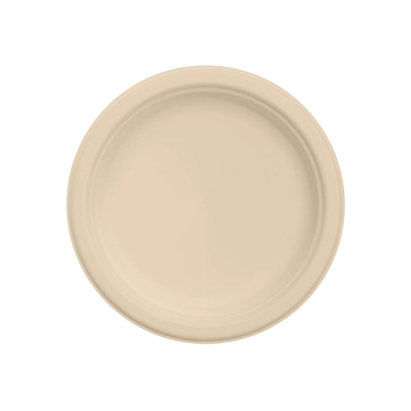 6" Round PFAS-Free Fiber Plate, Natural - #6FBRP1