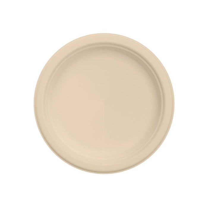6" Round PFAS-Free Fiber Plate, Natural - #6FBRP1