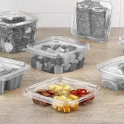6x6 Tamper Evident Hinged Deli Container with 4 compartment