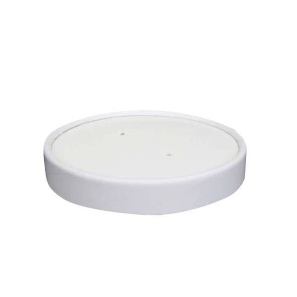 Prime Source 8 oz. White Paper Food Cup with Lid - Count of 25 - #75000396