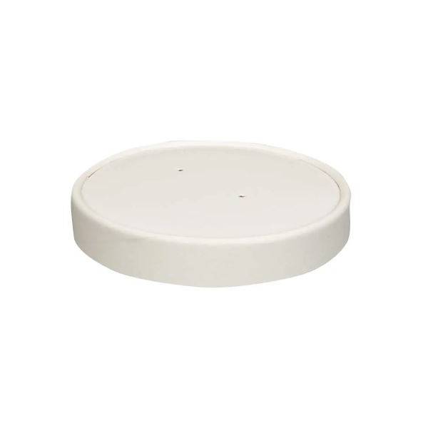 Prime Source 12 oz. White Paper Food Cup with Lid - Count of 25 - #75000397