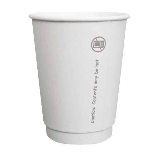 Prime Source® 12 oz. White Paper Double Wall Hot Cup - #75000434 KitchenDance