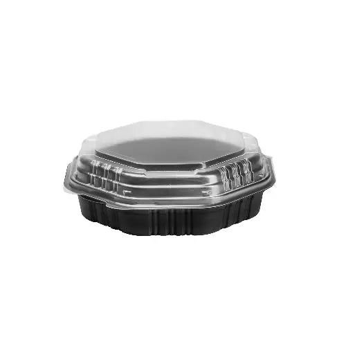 Dart Solo 9" PP Plastic Hinged Deep Octagon Entree Container - #809011-PP94
