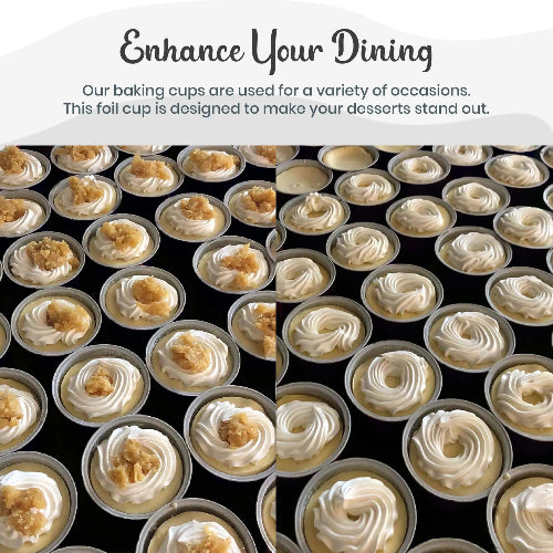 2 oz. Disposable Colored Foil Cup with Plastic Lid  #A3P KitchenDance