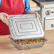 Disposable Foil Lids for Half Size Steam Table Pans - #8200 Western Plastics