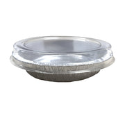 Handi-Foil 7" Round HandiStax Take-out Container with Clear Plastic Lid - #847 HFA Inc. -- Handi-foil of America