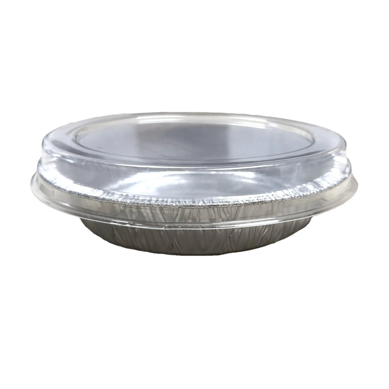 Handi-Foil 7" Round HandiStax Take-out Container with Clear Plastic Lid - #847 HFA Inc. -- Handi-foil of America