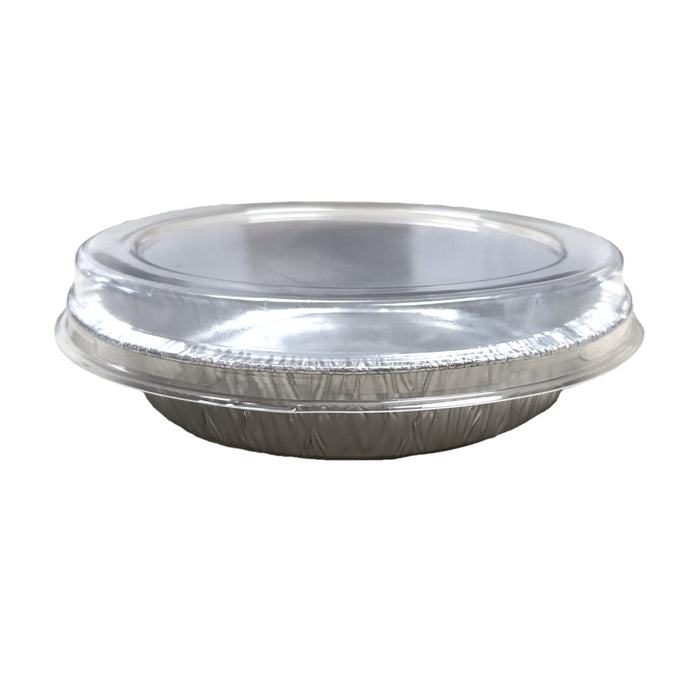 Handi-Foil 7" Round HandiStax Take-out Container with Clear Plastic Lid - #847