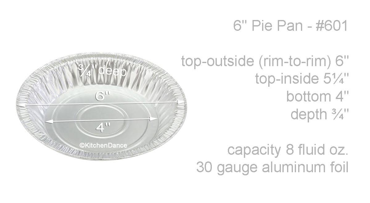 Recipiente de plástico de 6" y molde para tarta de aluminio n.º COMBO496