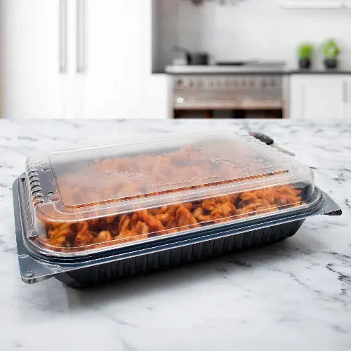 Dart Solo 11.5x8" MPS Plastic Hinged Lid Entree Container - #919017-PM94