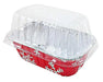 1 lb. Disposable Holiday Foil Loaf Pan with Dome Lid    #9302X Durable Packaging